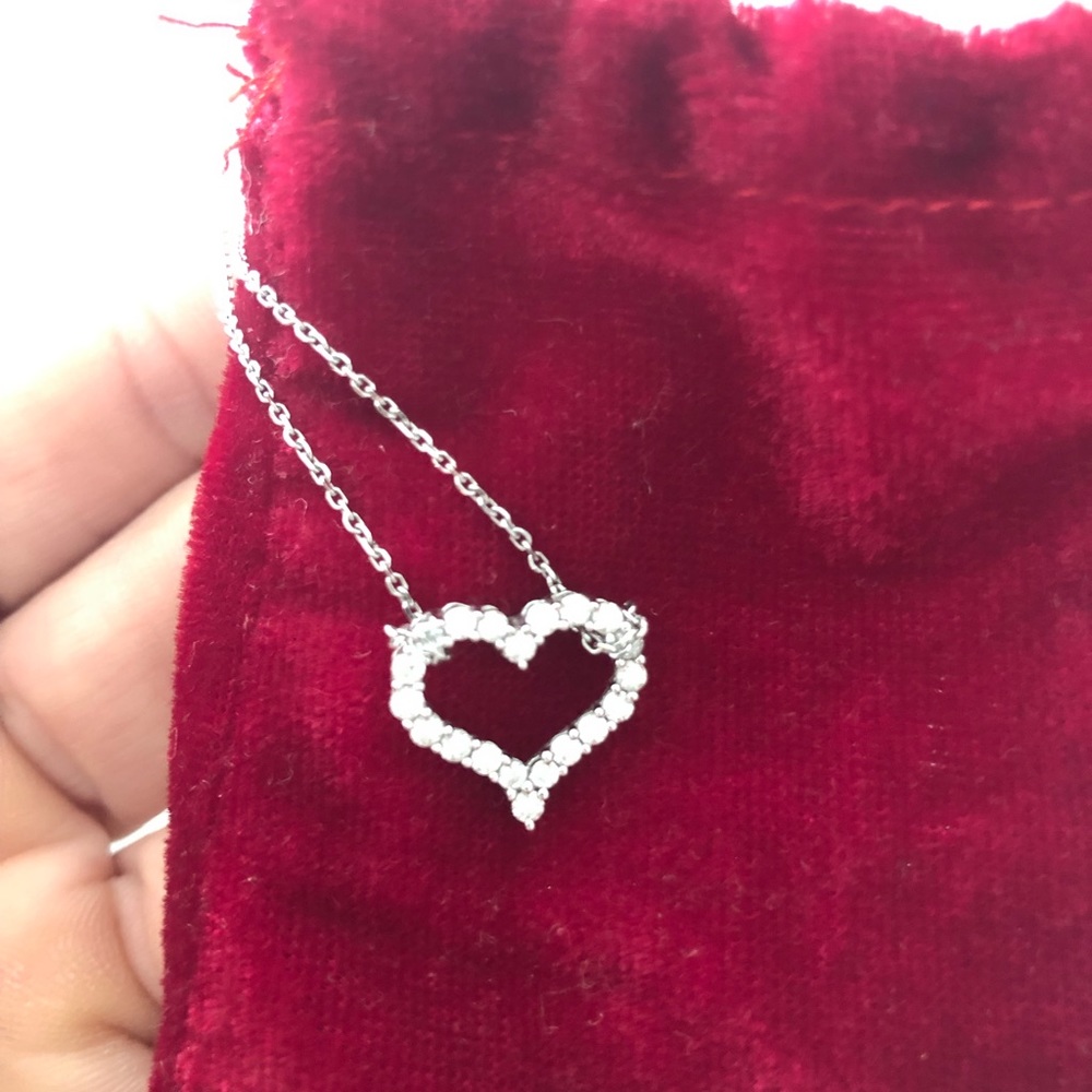 Heart shaped diamond necklace